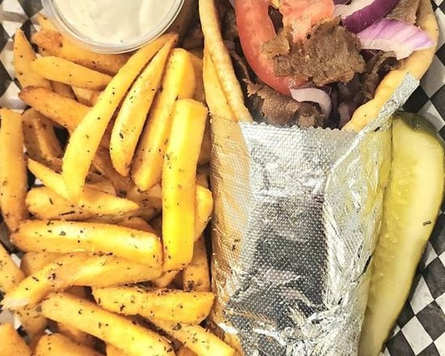 BBQ Gyro Sandwich.